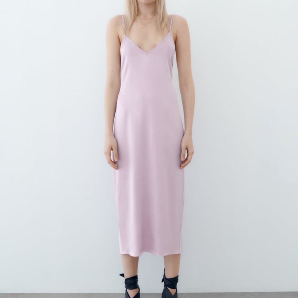 COPY - Zara Purple Satin Dress